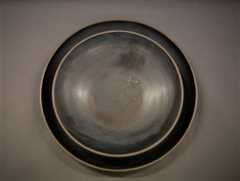 Dorte Visby keramik, middagstallerken stentøj 'Bølge'