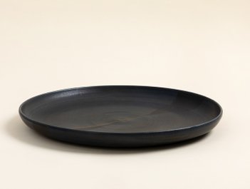 Dorte Visby keramik, middagstallerken stentøj 'Bølge'